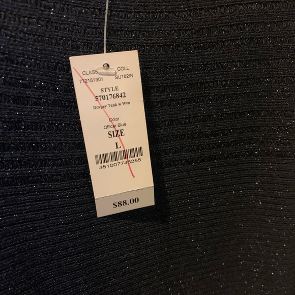 NWT WHBM Asymmetric Drape Sleeve Shimmer Sweater - Picture 7 of 7